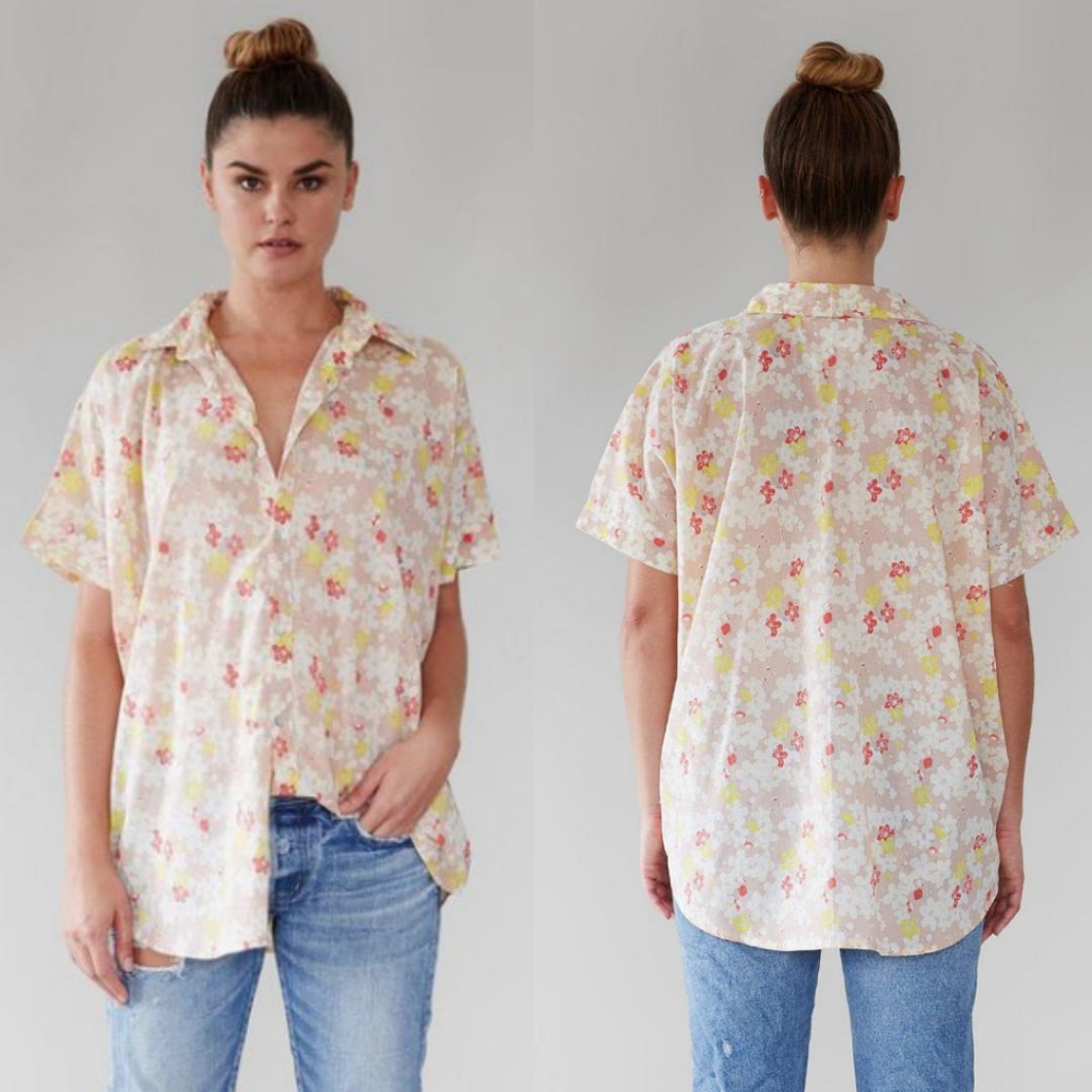 New acacia Mombasa shirt cherry blossom dress P XS - Picture 5 of 16